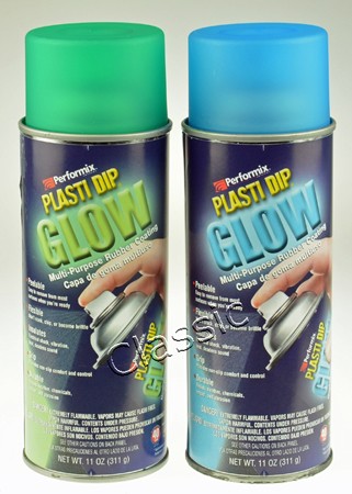 PlastiDip Spray Glow  In green and blue; glow